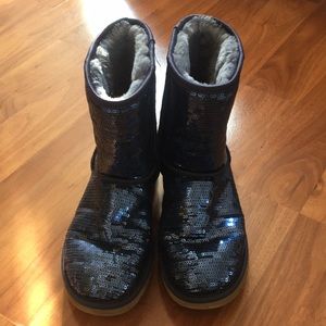 Blue sparkly UGGS